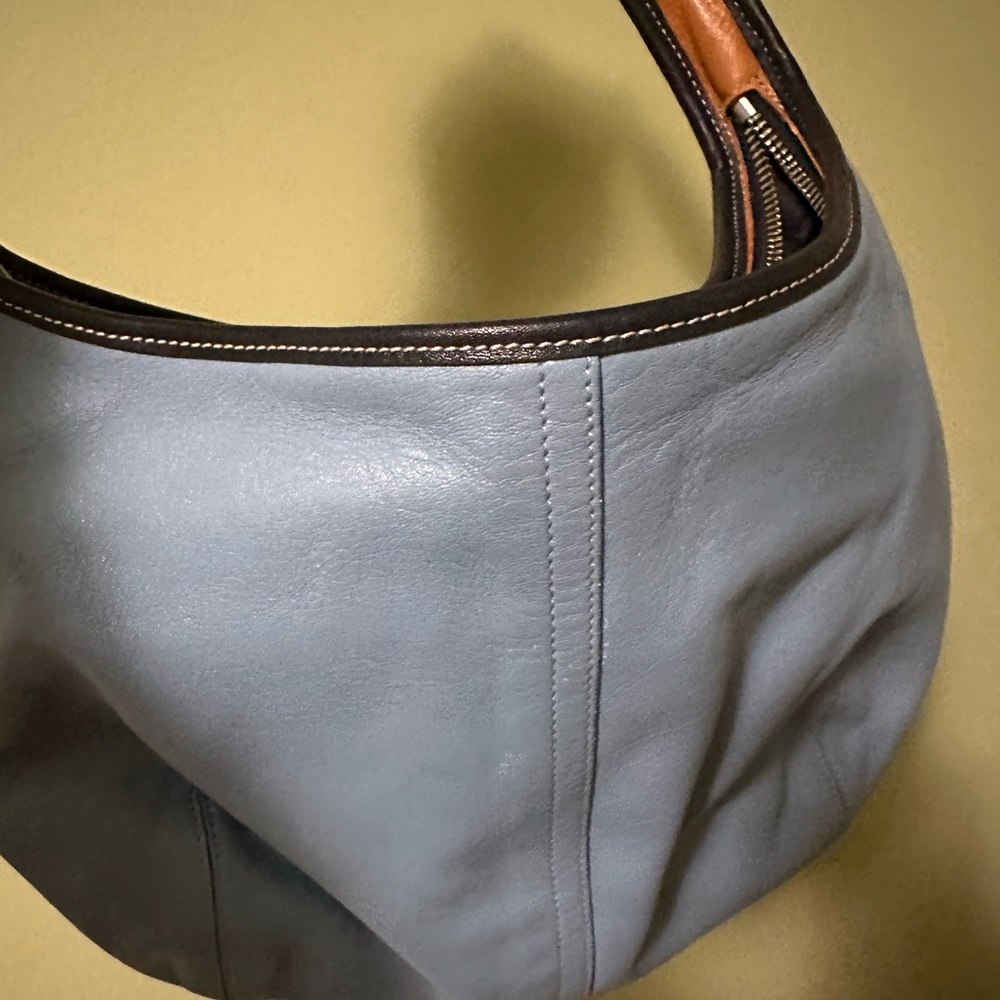 Coach blue hobo style bag